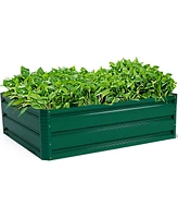 Sugift 40 Inch x 32 Inch Patio Raised Garden Bed for Vegetable Flower Planting
