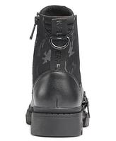 Karl Lagerfeld Men's Camo Front Logo Strap Buckle Lug Sole Boot