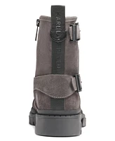 Karl Lagerfeld Men's Lug Sole Suede Engineer Cap Toe Boot