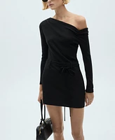 Mango Women's Asymmetrical Combined Dress
