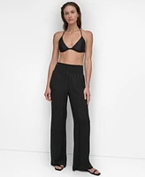 Dkny Women's Smocked-Waist Cover-Up Pull-On Pants