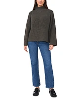 Vince Camuto Women's Ribbed Funnel-Neck Raglan Sleeve Sweater