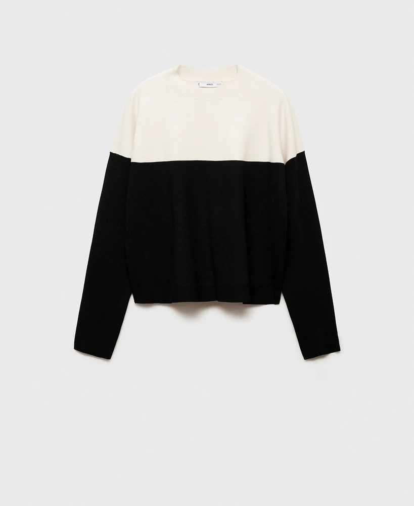 Mango Women's Bicolor Sweater