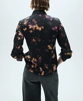 Mango Women's Satin Print Shirt