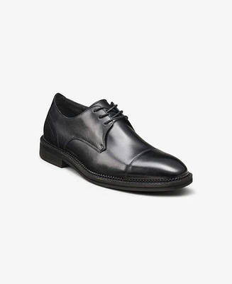 Karl Lagerfeld Paris Men's Leather Cap Toe Derby Lace-Up Shoe