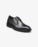 Karl Lagerfeld Paris Men's Leather Cap Toe Derby Lace-Up Shoe