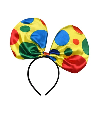 Dress Up America Clown Polka Dot Bow Headband Costume Piece - Kids