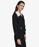 Karl Lagerfeld Paris Women's Colorblocked Lapel Blazer