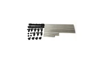 Slickblue Adjustable Dual-Bar Clothes Rack with Vertical & Horizontal Stretch and Shoe Shelf, Silver