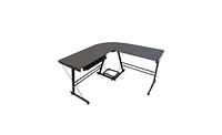 Slickblue Durable Black L-Shaped Stalinite Splicing Computer Desk 402C for Efficient Workspace Organization