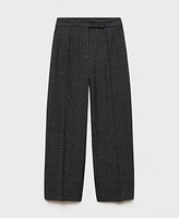 Mango Women's Tweed Straight Pants