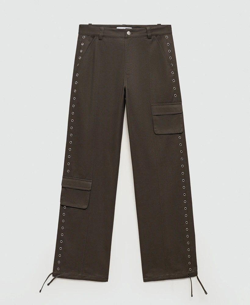 Mango Women's Studded Parachute Pants