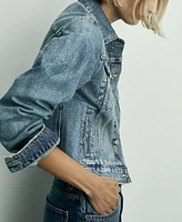 Mango Women's Pocketed Denim Jacket