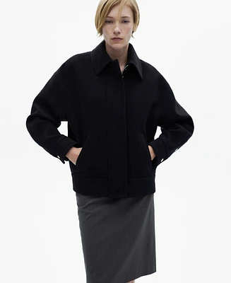 Mango Women's Oversize Wool Jacket