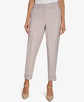 Calvin Klein Women's Cuffed Twill Ankle Trousers