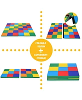 Hongge 58 Inch Toddler Foam Play Mat Baby Folding Activity Floor Mat