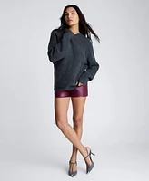 Kenneth Cole Women's Oversized Crewneck Sweater