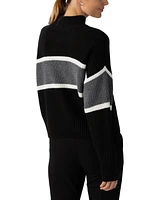 Sanctuary Women's Mock Neck Stripe Long-Sleeve Sweater