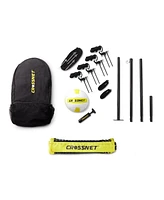 Crossnet Four Square Volleyball Net and Game Set with Carrying Backpack & Ball