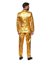 OppoSuits Men's Shiny Party Suit - Peppy Pink