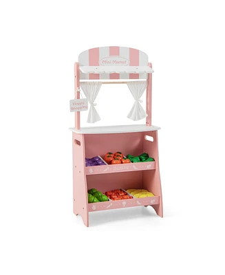 Sugift Kid's Farmers Market Stand-Pink