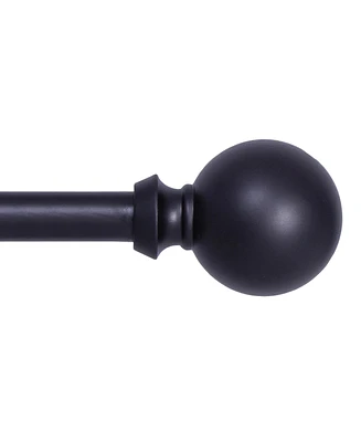 Kenney Newbury Decorative Curtain Rod - 5/8 Inch Adjustable Window Rod with Ball Finials