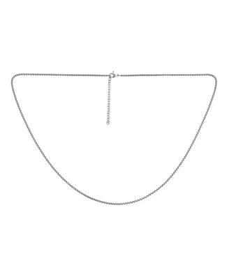 Bling Jewelry Unisex Venetian Box Chain Necklace Silver Tone Stainless Steel 2MM