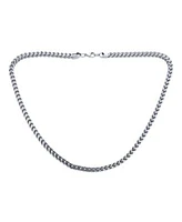 Bling Jewelry Flat Square Wheat Link Foxtail Chain Necklace Women Stainless Steel