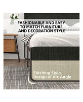 gaomon Full Size Platform Bed Frame With Headboard, Full Size Sturdy Steel Slat Bed Frame Mattress Foundation, Enough Space For Storage, No Box Spring