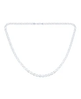 Bling Jewelry Mens Solid Heavy .925 Sterling Silver 9MM Marina Anchor Nautical Mariner Chain Link Necklace For Unisex Made Italy 24 Inch