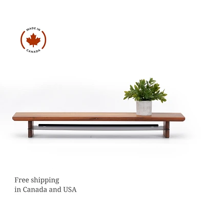 Decent Living Monitor Stand/Riser - Cherry 48in, Made in Canada