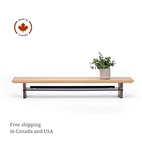 Decent Living Monitor Stand/Riser - Maple 48in, Made in Canada