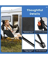 Gouun Hammock Camping Chair with Retractable Footrest and Carrying Bag-Black