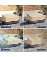 Gouun Patio Furniture Cover with Padded Handle and Click-Close Straps