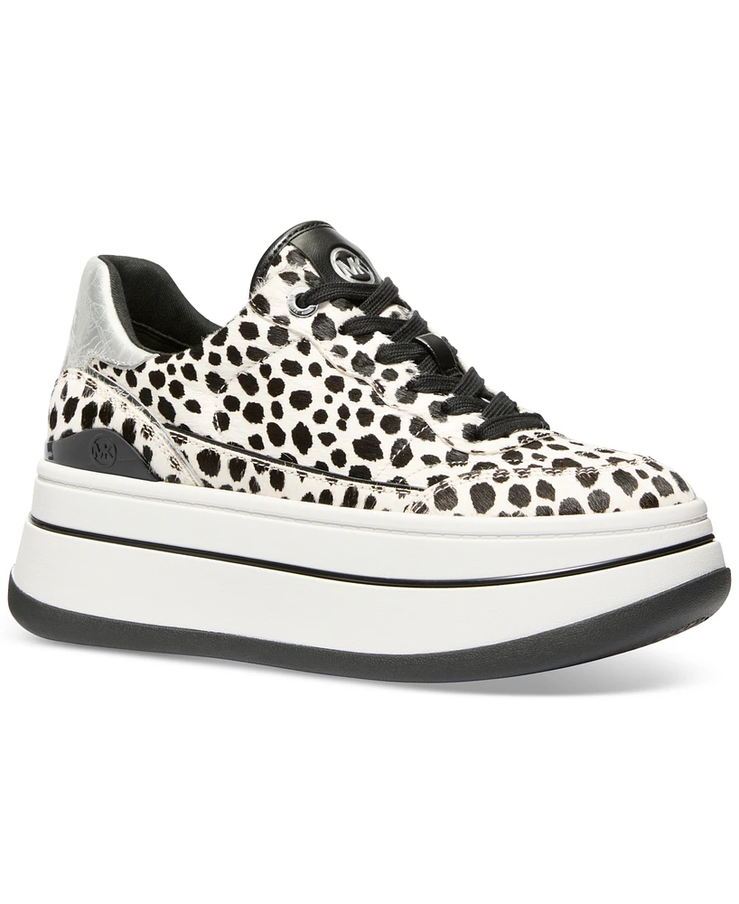 Michael Michael Kors Women's Hayes Empire Logo Lace-Up Platform Sneakers