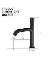 Mondawe Single Handle Single Hole Bathroom Faucet Modern Brass Bathroom Basin Faucets Matte Black