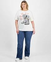 Rebellious One Trendy Plus Cotton Howdy T-Shirt