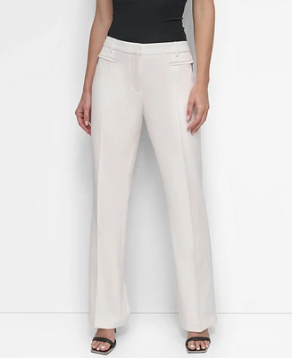 Dkny Petite Mid Rise Bootcut Pants