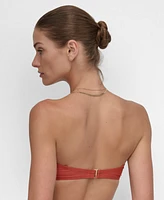Dkny Women's Shirred U-Wire Bandeau Bikini Top