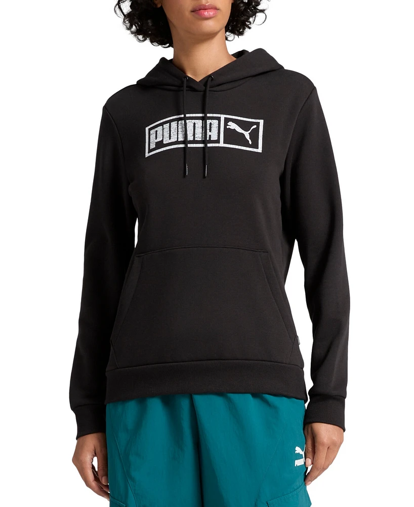 Puma Women's Bar Up Logo Pullover Hoodie