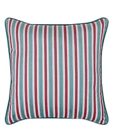 Videri Home Holiday Fa La La Stripe Decorative Pillow Set, 18" x 18"