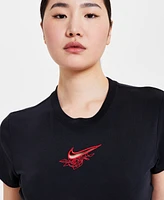 Nike Women's Chill Knit Cropped Logo T-Shirt