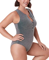 Andie Women's Malibu Metallic One-Piece Swimsuit