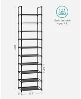 Songmics Home 10 Tier Shoe Shelf