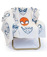 Saturday Park Spiderman Spidey Expressions 50x60 Feather Knit Throw Blanket