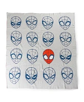 Saturday Park Spiderman Spidey Expressions 50x60 Feather Knit Throw Blanket