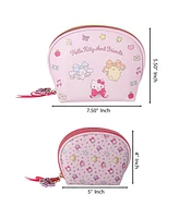 Hello Kitty Sanrio Friends Large and Small Dome Cosemtic Travel Bag Set