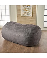 Asher Soft Microfiber Suede 6.5 Ft Cylinder Bean Bag