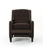 Classic Coffee Fabric Push Back Chair