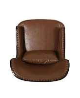 Streamdale Furniture Sleek Contemporary Accent Chair With Nailhead Trim And Removable Pillow